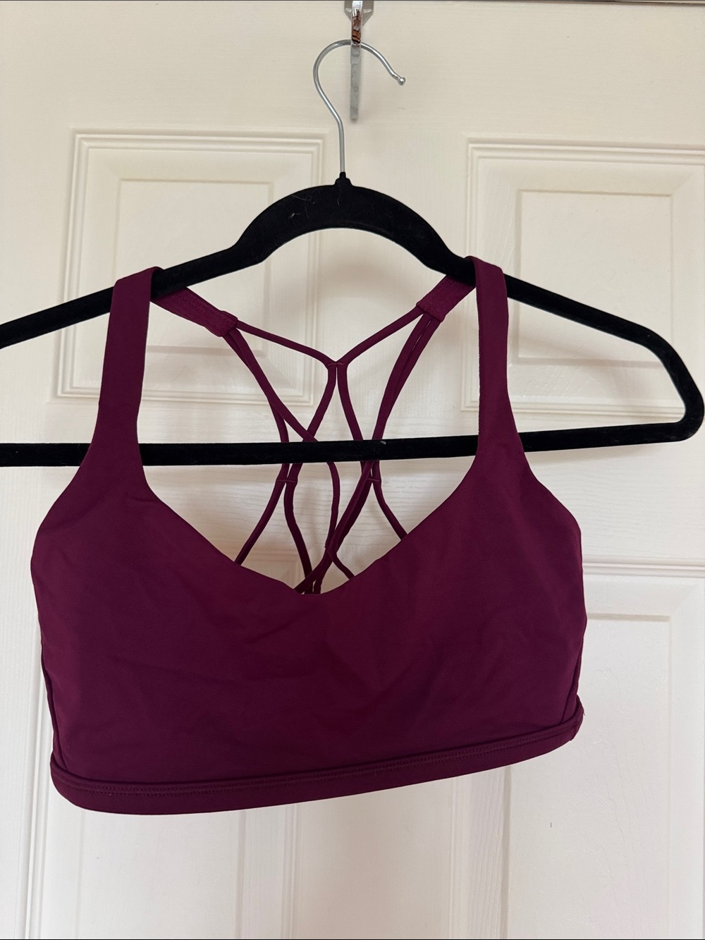lululemon athletica Strappy Back Sports Bra - Plum Berry